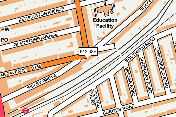 E12 6SF map - OS OpenMap – Local (Ordnance Survey)