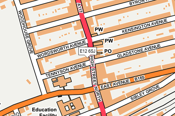 E12 6SJ map - OS OpenMap – Local (Ordnance Survey)