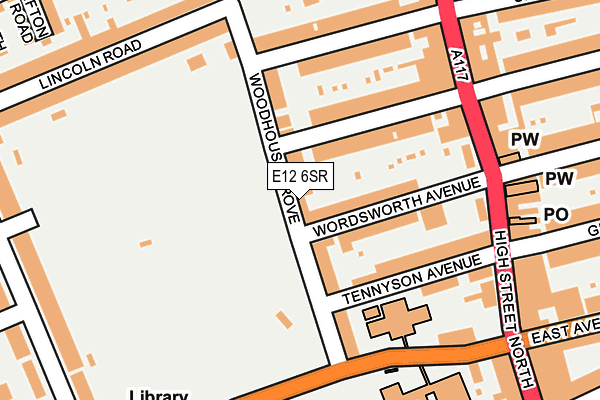 E12 6SR map - OS OpenMap – Local (Ordnance Survey)