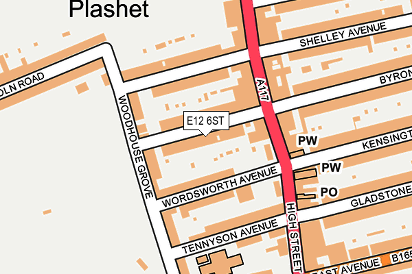 E12 6ST map - OS OpenMap – Local (Ordnance Survey)
