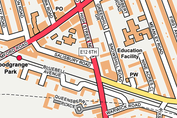 E12 6TH map - OS OpenMap – Local (Ordnance Survey)