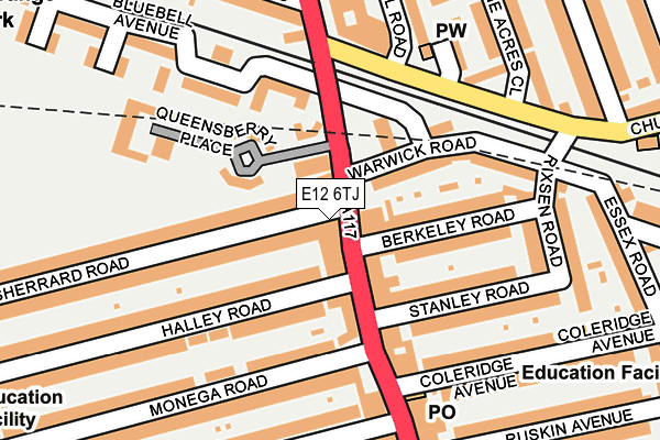 E12 6TJ map - OS OpenMap – Local (Ordnance Survey)