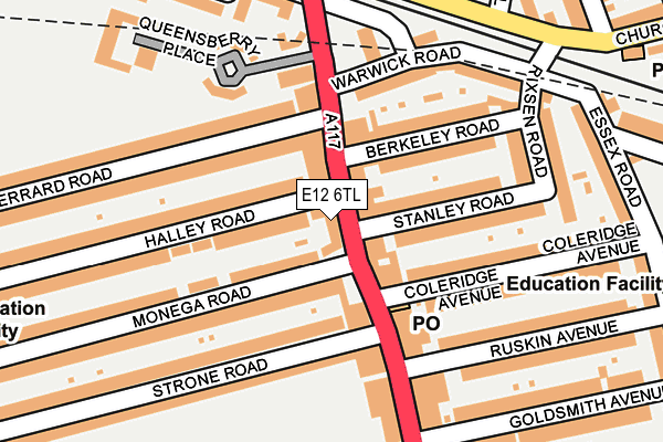 E12 6TL map - OS OpenMap – Local (Ordnance Survey)