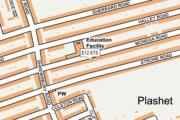 E12 6TS map - OS OpenMap – Local (Ordnance Survey)