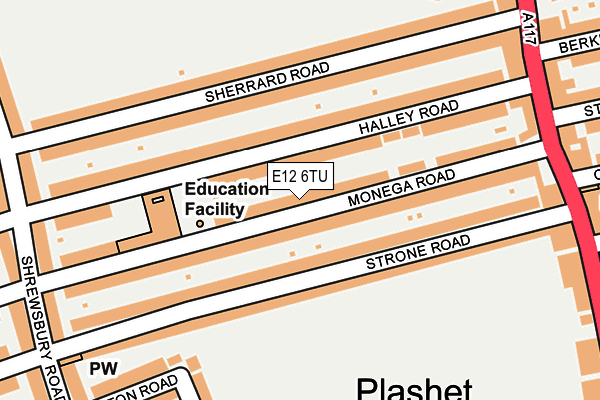 E12 6TU map - OS OpenMap – Local (Ordnance Survey)