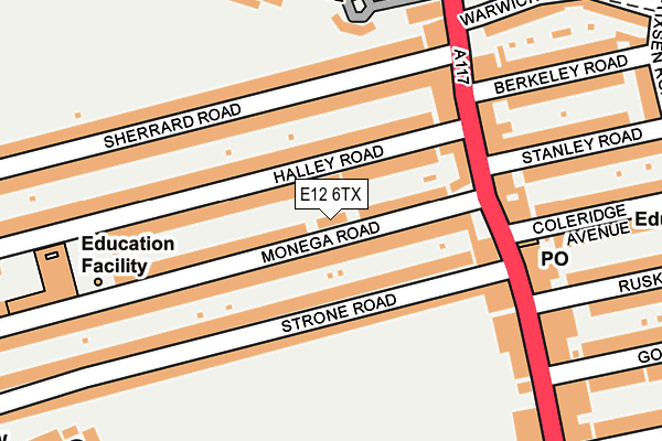 E12 6TX map - OS OpenMap – Local (Ordnance Survey)