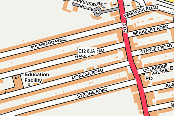 E12 6UA map - OS OpenMap – Local (Ordnance Survey)