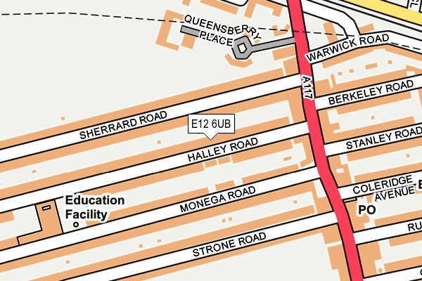 E12 6UB map - OS OpenMap – Local (Ordnance Survey)
