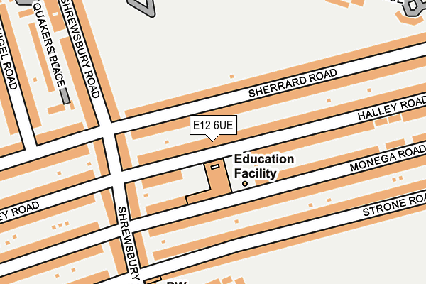 E12 6UE map - OS OpenMap – Local (Ordnance Survey)