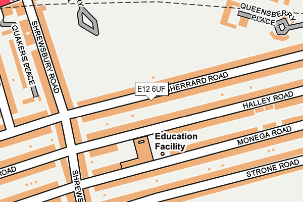 E12 6UF map - OS OpenMap – Local (Ordnance Survey)