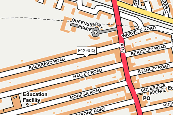 E12 6UQ map - OS OpenMap – Local (Ordnance Survey)