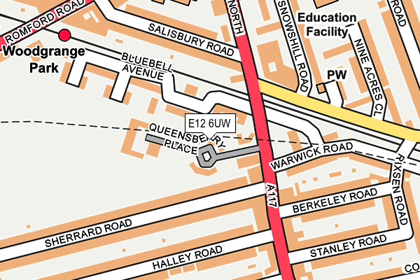 E12 6UW map - OS OpenMap – Local (Ordnance Survey)