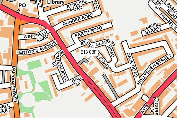 E13 0BF map - OS OpenMap – Local (Ordnance Survey)