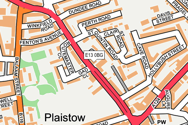 E13 0BG map - OS OpenMap – Local (Ordnance Survey)