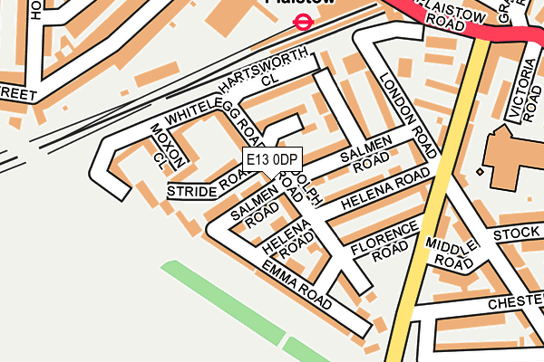 E13 0DP map - OS OpenMap – Local (Ordnance Survey)