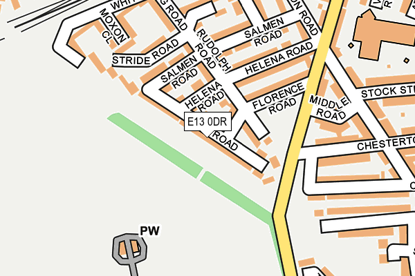 E13 0DR map - OS OpenMap – Local (Ordnance Survey)