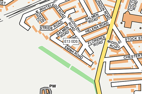 E13 0DS map - OS OpenMap – Local (Ordnance Survey)