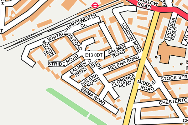 E13 0DT map - OS OpenMap – Local (Ordnance Survey)