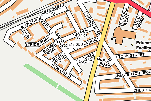 E13 0DU map - OS OpenMap – Local (Ordnance Survey)