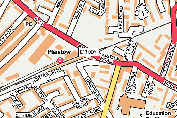 E13 0DY map - OS OpenMap – Local (Ordnance Survey)