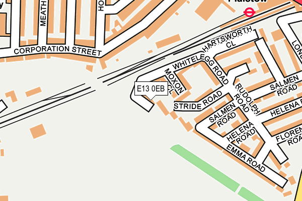 E13 0EB map - OS OpenMap – Local (Ordnance Survey)