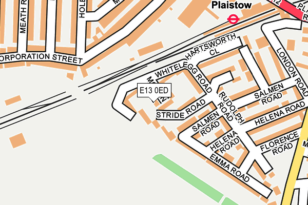 E13 0ED map - OS OpenMap – Local (Ordnance Survey)