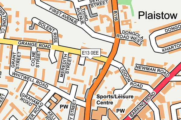 E13 0EE map - OS OpenMap – Local (Ordnance Survey)