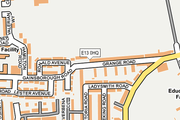 E13 0HQ map - OS OpenMap – Local (Ordnance Survey)