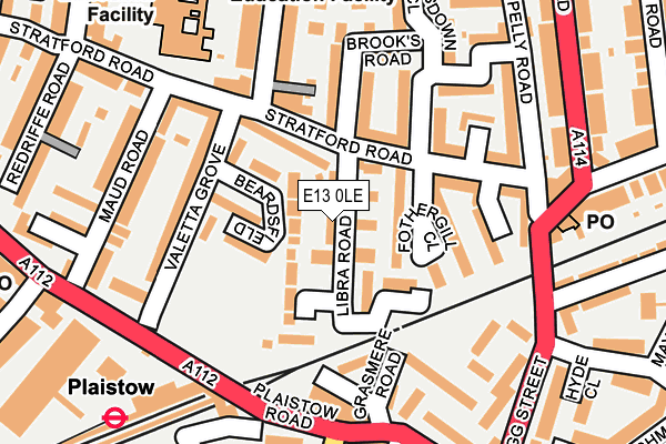 E13 0LE map - OS OpenMap – Local (Ordnance Survey)