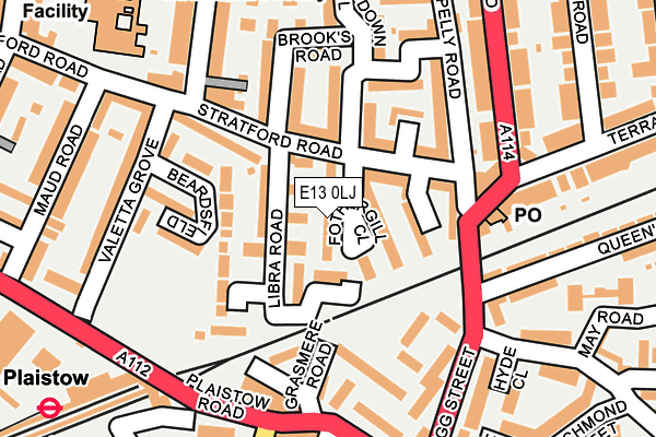 E13 0LJ map - OS OpenMap – Local (Ordnance Survey)