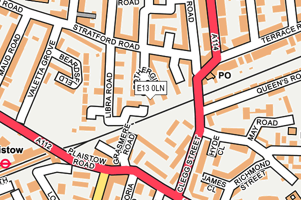 E13 0LN map - OS OpenMap – Local (Ordnance Survey)