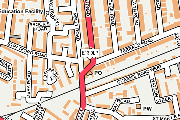 E13 0LP map - OS OpenMap – Local (Ordnance Survey)