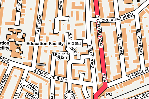 E13 0NJ map - OS OpenMap – Local (Ordnance Survey)