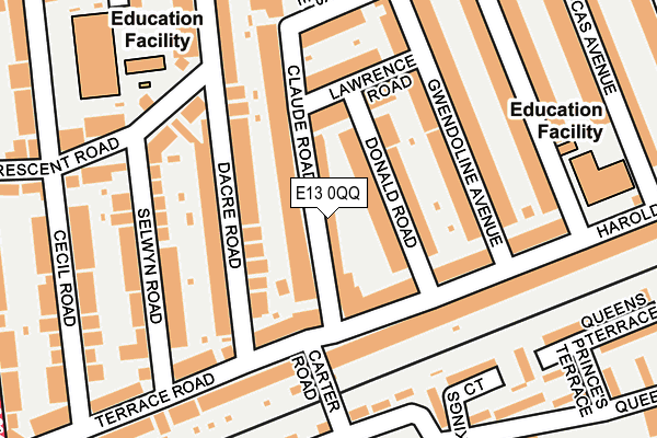 E13 0QQ map - OS OpenMap – Local (Ordnance Survey)