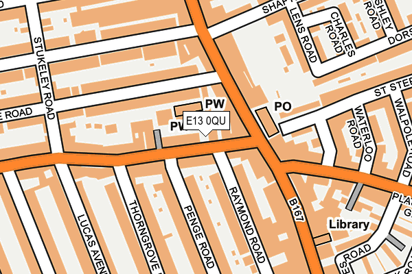 E13 0QU map - OS OpenMap – Local (Ordnance Survey)