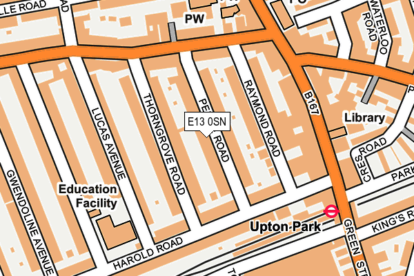 E13 0SN map - OS OpenMap – Local (Ordnance Survey)