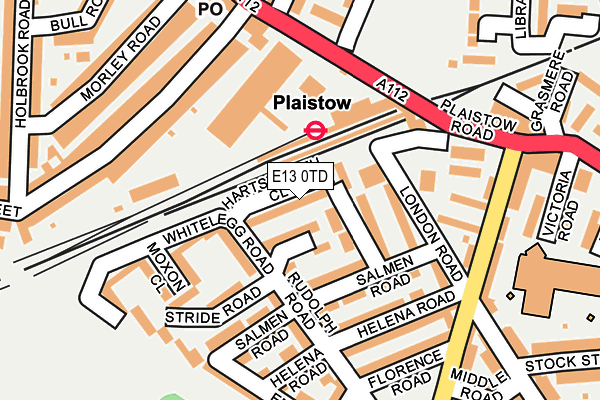 E13 0TD map - OS OpenMap – Local (Ordnance Survey)