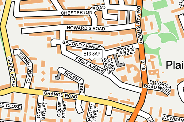 E13 8AP map - OS OpenMap – Local (Ordnance Survey)