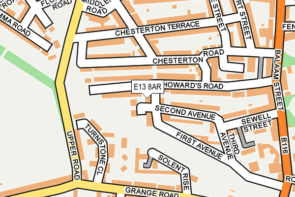 E13 8AR map - OS OpenMap – Local (Ordnance Survey)