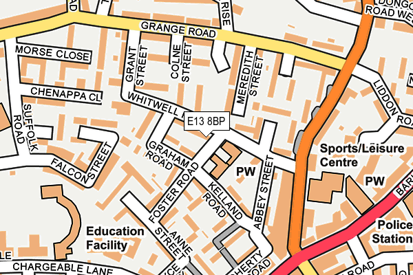 E13 8BP map - OS OpenMap – Local (Ordnance Survey)