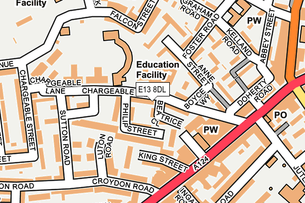 E13 8DL map - OS OpenMap – Local (Ordnance Survey)