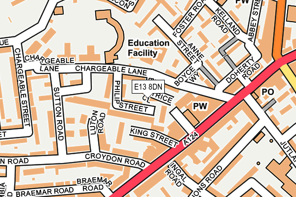 E13 8DN map - OS OpenMap – Local (Ordnance Survey)