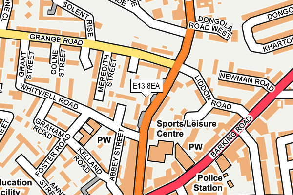 E13 8EA map - OS OpenMap – Local (Ordnance Survey)