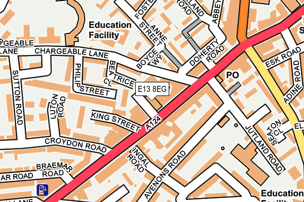 E13 8EG map - OS OpenMap – Local (Ordnance Survey)
