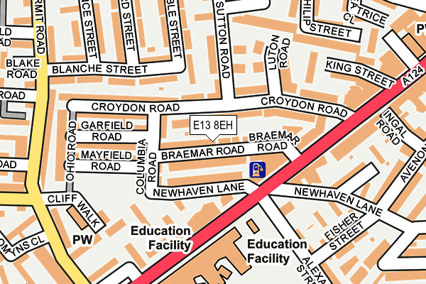 E13 8EH map - OS OpenMap – Local (Ordnance Survey)