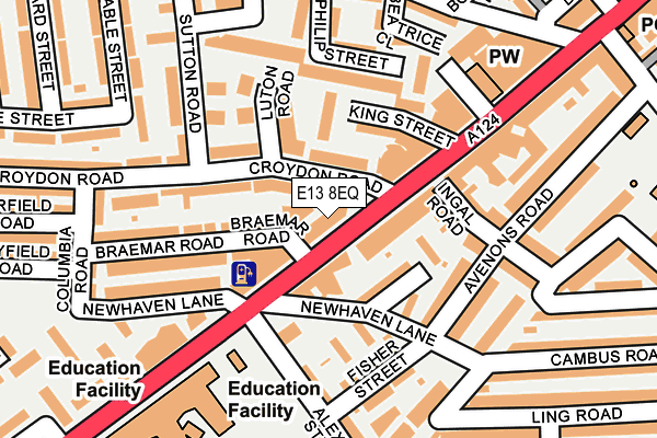 E13 8EQ map - OS OpenMap – Local (Ordnance Survey)