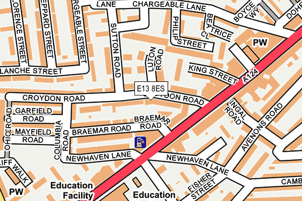 E13 8ES map - OS OpenMap – Local (Ordnance Survey)