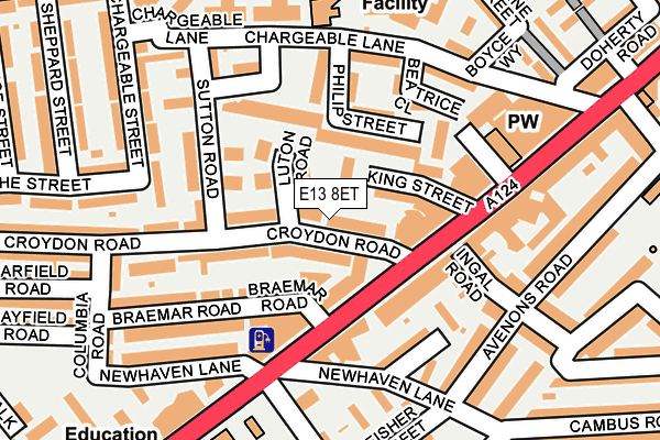 E13 8ET map - OS OpenMap – Local (Ordnance Survey)