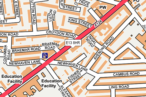 E13 8HR map - OS OpenMap – Local (Ordnance Survey)