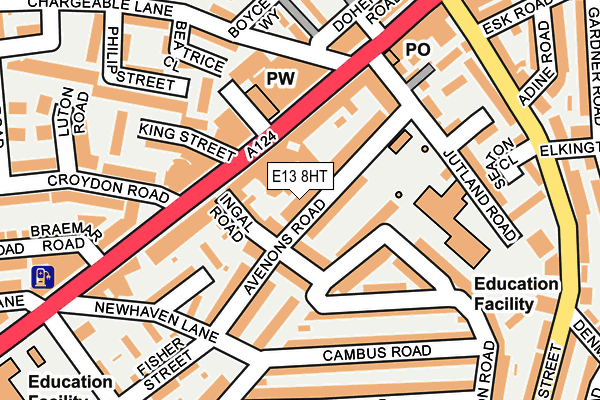 E13 8HT map - OS OpenMap – Local (Ordnance Survey)